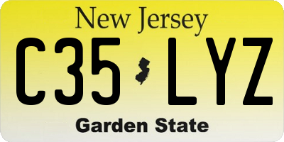 NJ license plate C35LYZ