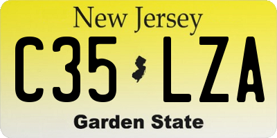 NJ license plate C35LZA