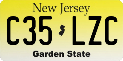 NJ license plate C35LZC