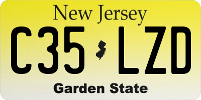 NJ license plate C35LZD