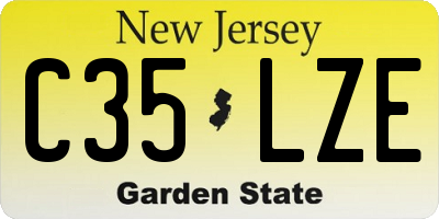NJ license plate C35LZE