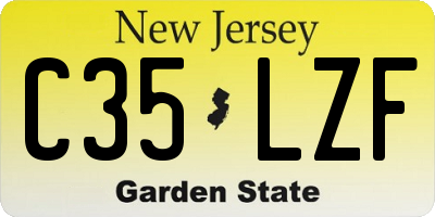 NJ license plate C35LZF