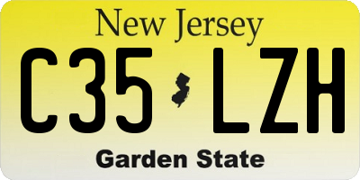 NJ license plate C35LZH