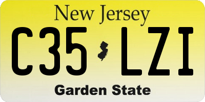 NJ license plate C35LZI