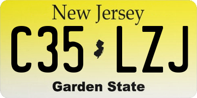NJ license plate C35LZJ