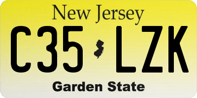 NJ license plate C35LZK