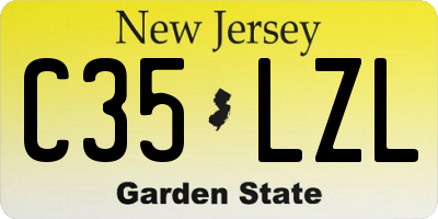 NJ license plate C35LZL