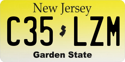 NJ license plate C35LZM