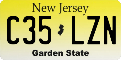 NJ license plate C35LZN
