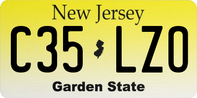 NJ license plate C35LZO