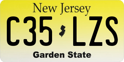 NJ license plate C35LZS