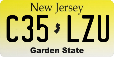 NJ license plate C35LZU