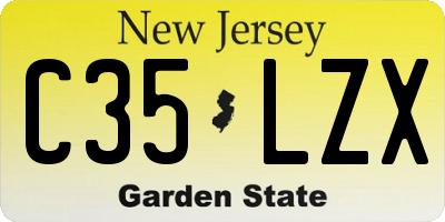 NJ license plate C35LZX