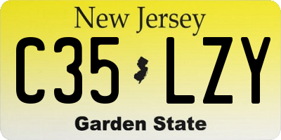 NJ license plate C35LZY