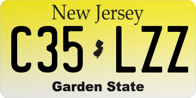 NJ license plate C35LZZ