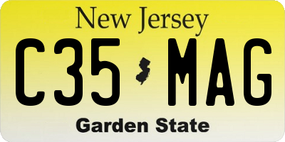 NJ license plate C35MAG