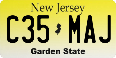 NJ license plate C35MAJ