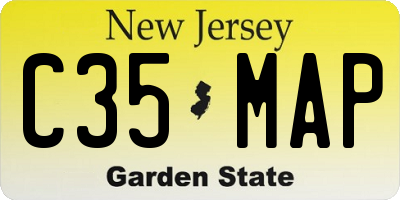 NJ license plate C35MAP