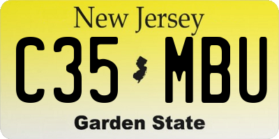 NJ license plate C35MBU