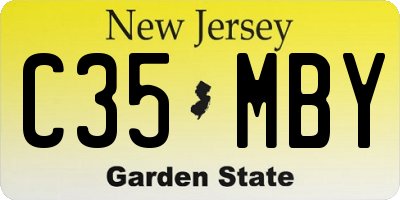NJ license plate C35MBY