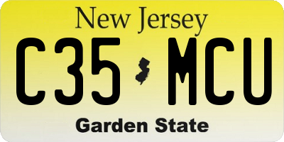 NJ license plate C35MCU