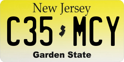 NJ license plate C35MCY