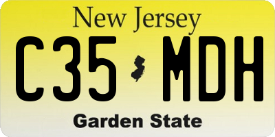 NJ license plate C35MDH