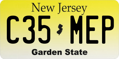 NJ license plate C35MEP