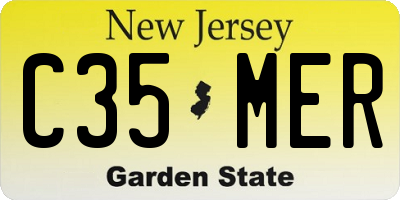 NJ license plate C35MER
