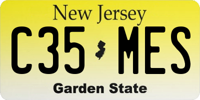 NJ license plate C35MES