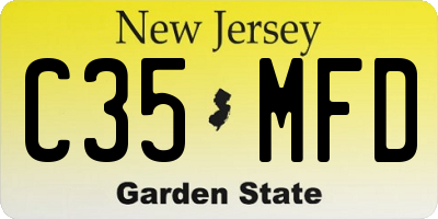 NJ license plate C35MFD