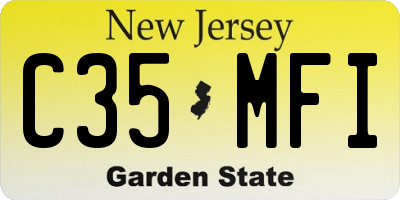 NJ license plate C35MFI