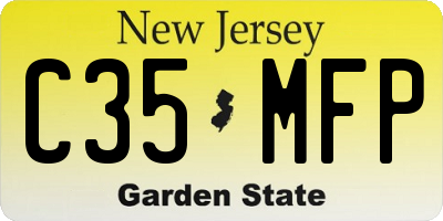 NJ license plate C35MFP
