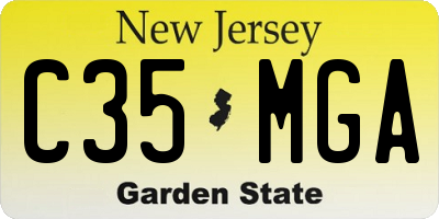 NJ license plate C35MGA