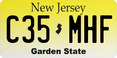 NJ license plate C35MHF