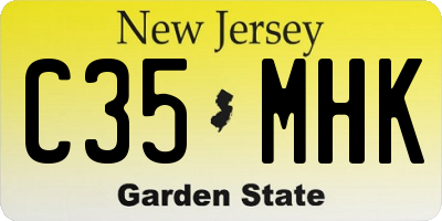 NJ license plate C35MHK