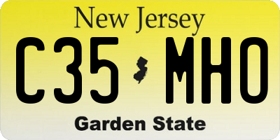 NJ license plate C35MHO