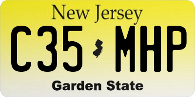 NJ license plate C35MHP