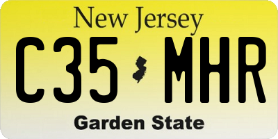 NJ license plate C35MHR