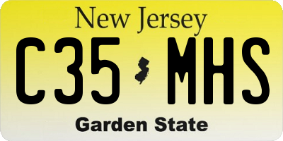 NJ license plate C35MHS
