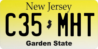 NJ license plate C35MHT