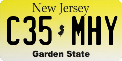 NJ license plate C35MHY