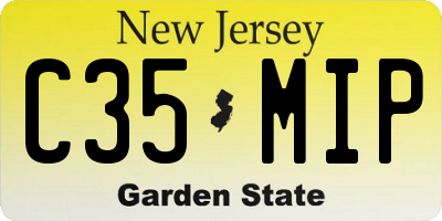NJ license plate C35MIP