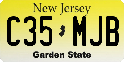 NJ license plate C35MJB