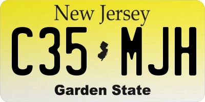 NJ license plate C35MJH