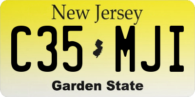 NJ license plate C35MJI