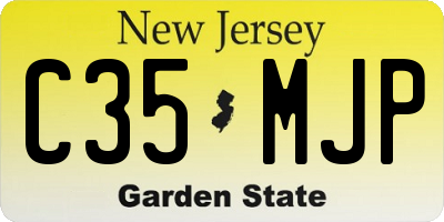 NJ license plate C35MJP