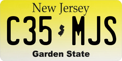 NJ license plate C35MJS
