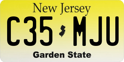 NJ license plate C35MJU
