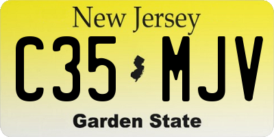 NJ license plate C35MJV